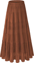 Women's Chiffon White Flowy Maxi Skirt Pleated A Line - Comfortable XL