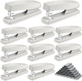 Stapler for Desk Office 10-Pack with 6000 Staples - Bulk Desk Staplers