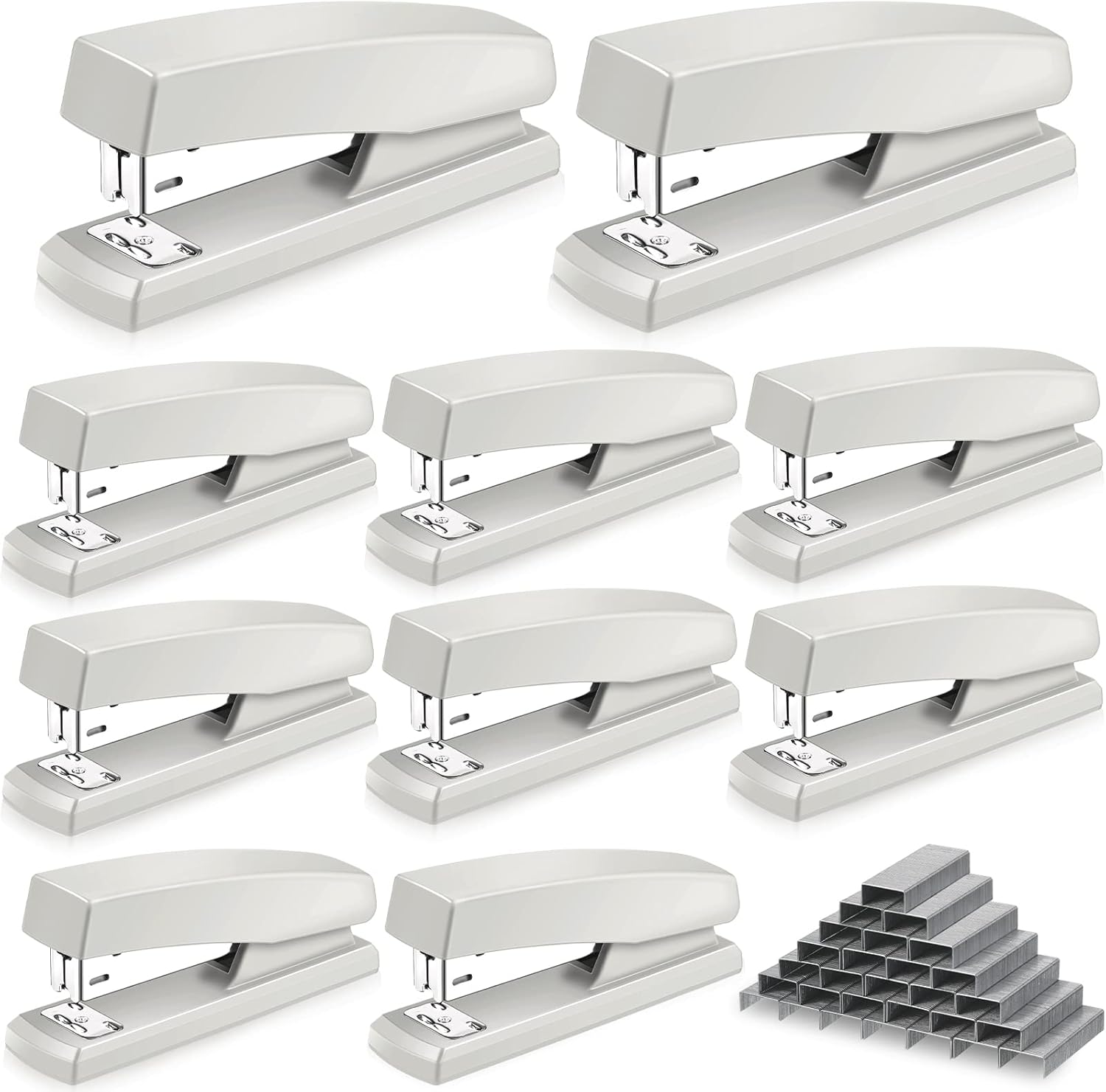Marspark 10 Pcs Stapler Set with 6000 Staples for Office Use