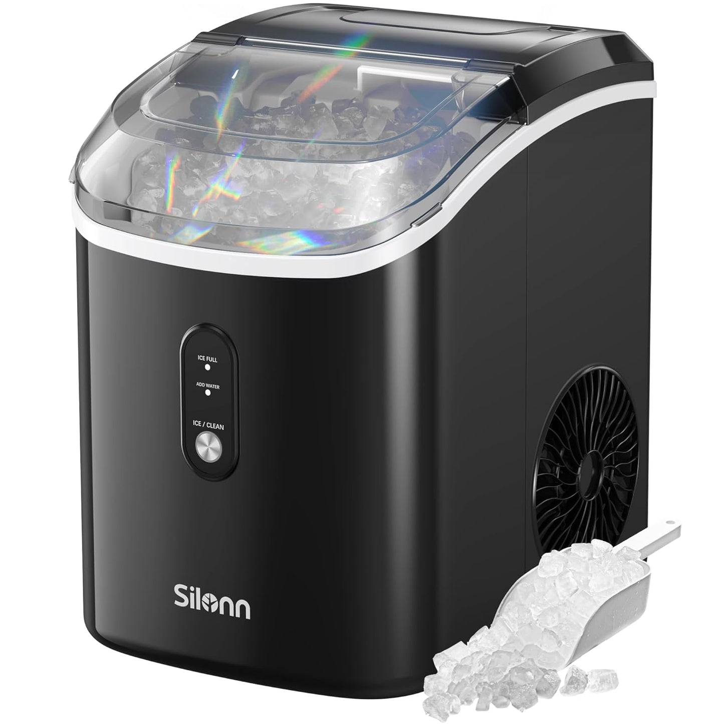 Silonn Nugget Ice Maker - Fast, Portable Chewable Ice Machine