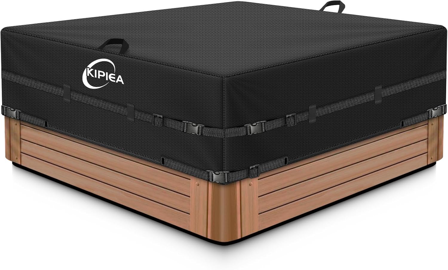 Kipiea 600D Outdoor Waterproof Square Hot Tub Cover Protector