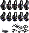 Professional Silent Disco LED Wireless Headphones and Transmitter