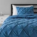 Down-Alternative Pinch Pleat Comforter Set, Twin XL - Lightweight Cozy