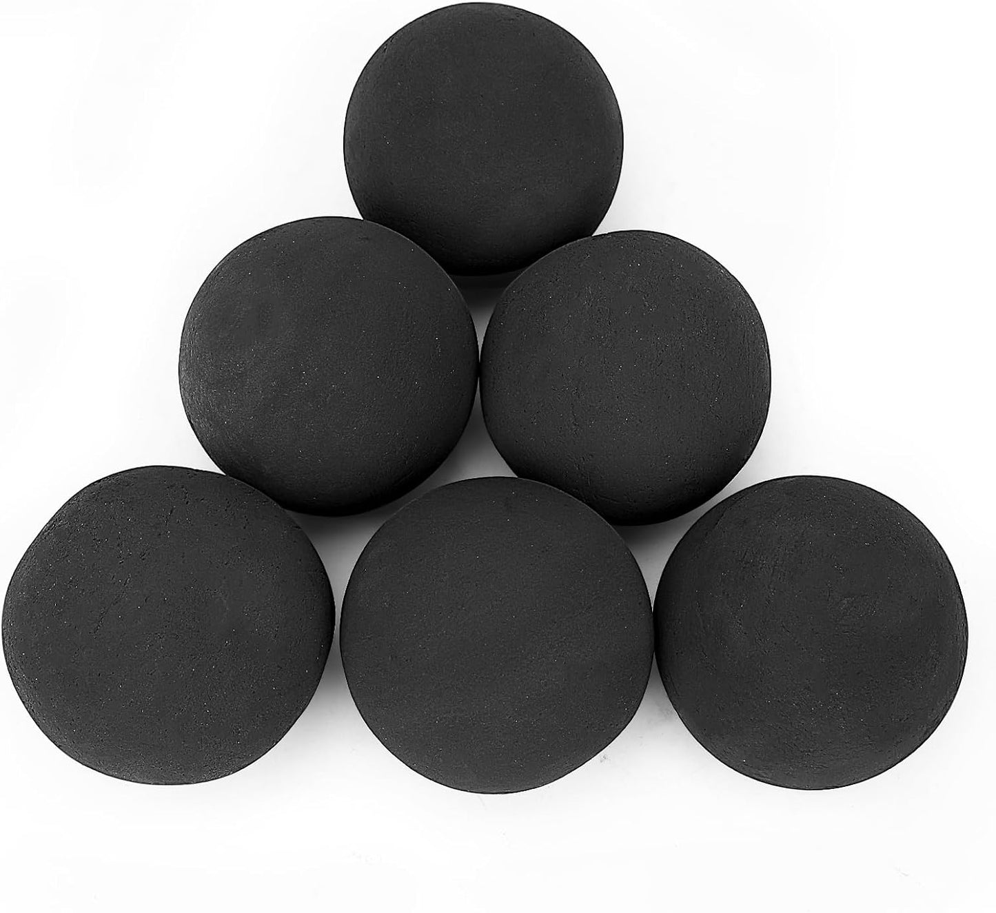 Ceramic Fire Balls Set of 6 for Indoor and Outdoor Fire Pits