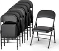 8 Pack Leather Chair Foldable & Stackable - Space Saving Seating