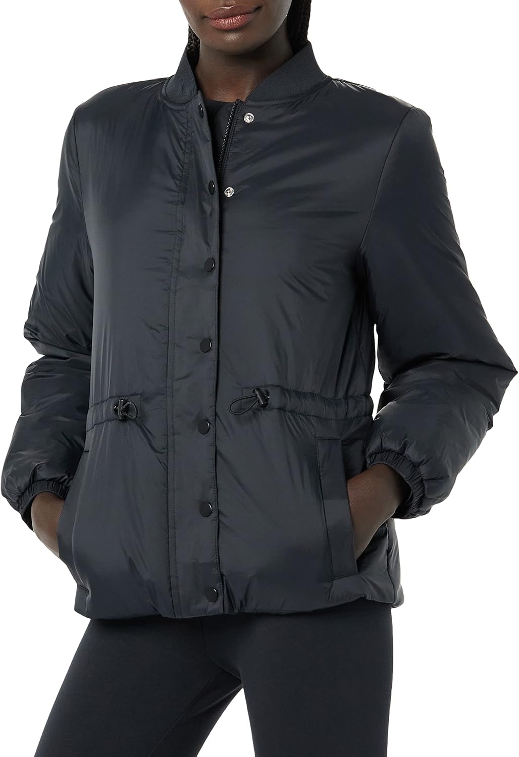 Women's Waist Padded Bomber Jacket for Stylish Winter Wear