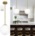 13.7in Globe Pendant Light 3-Light Gold Mid Century Modern - Stylish