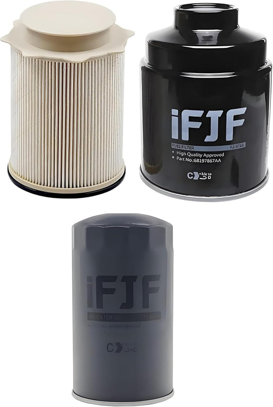 iFJF Fuel Filter and Oil Filter Replacement for Ram Diesel Engines