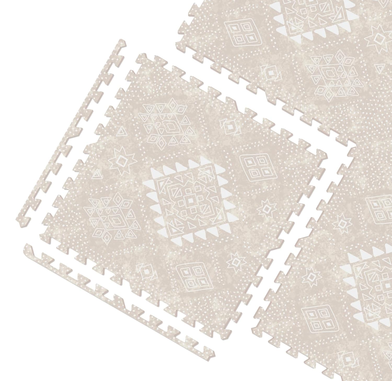 Stylish Boho Baby Play Mats for Floor - Extra Large 6x6ft