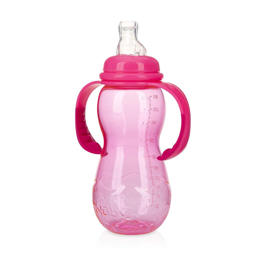 Nuby 3 Stage Grow with Me No-Spill Cup, 10oz, Pink