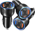 USB C Car Charger 3 Pack 65W 4-Port Fast Car Charger - Dual USB-C