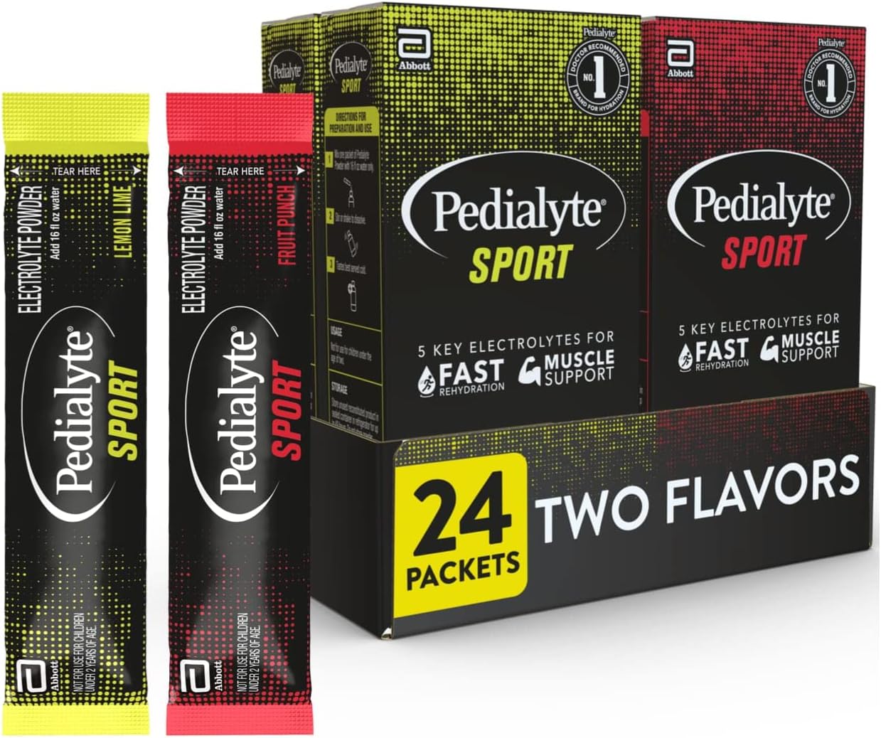 Pedialyte Sport Electrolyte Powder for Fast Hydration & Muscle Support