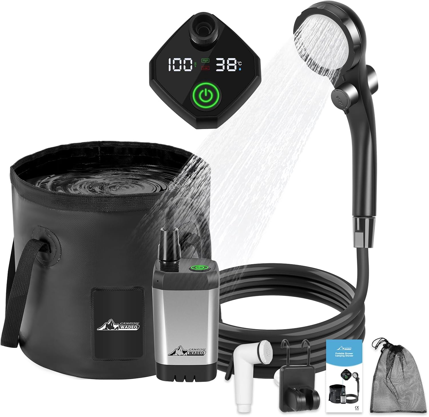 WADEO Portable Camping Shower - Refresh Anywhere!