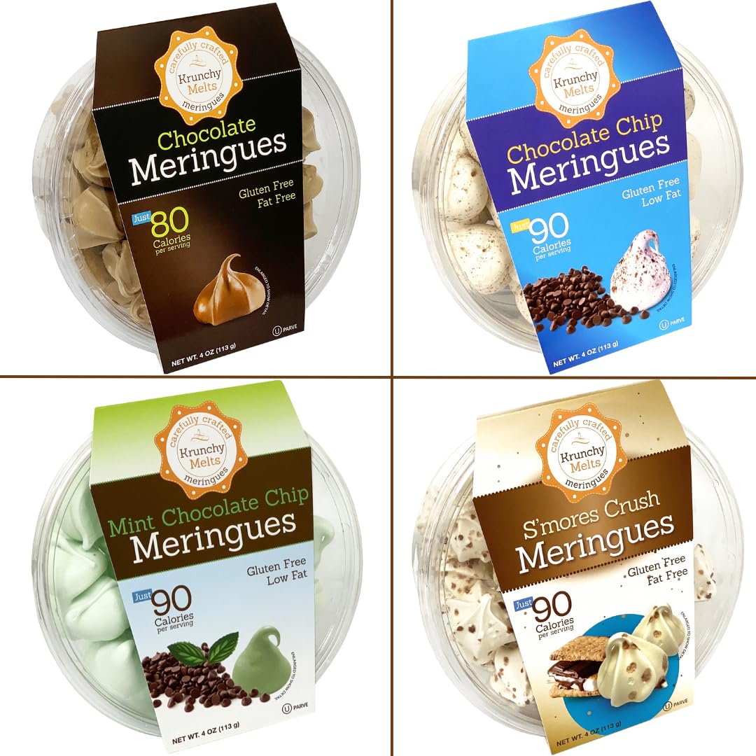 Krunchy Melts Meringue Cookies 4 Pack - Guilt-Free Indulgence