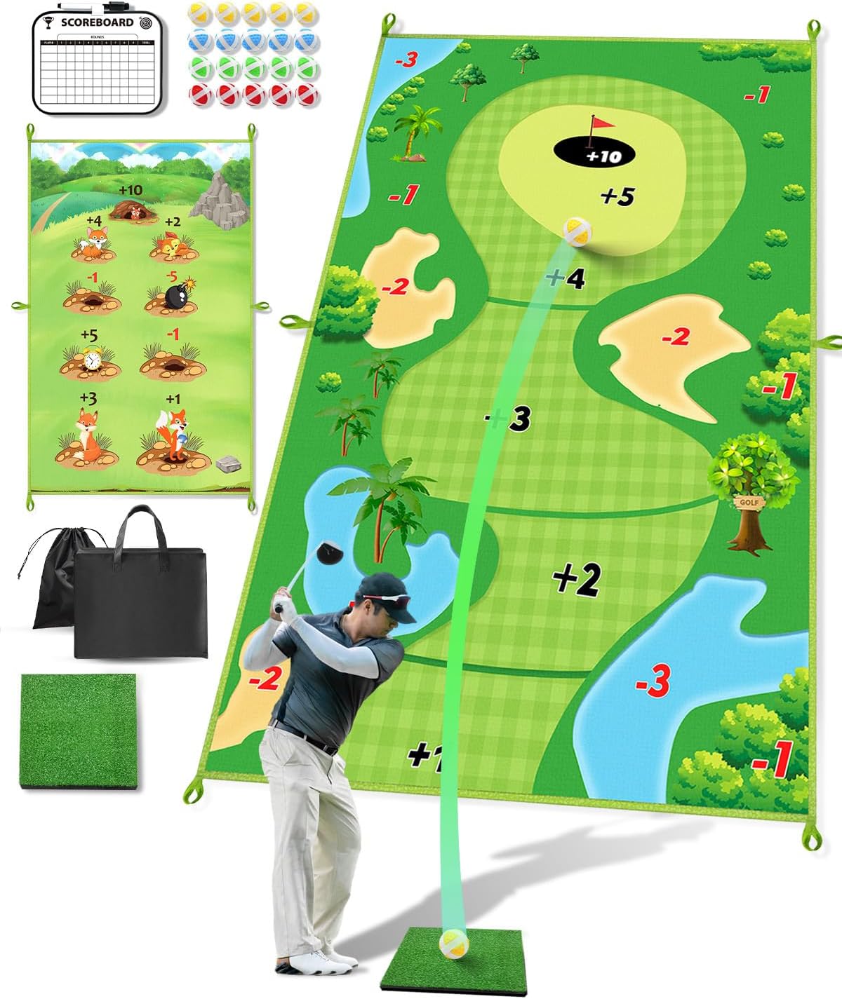 Premium 6x4ft Chipping Golf Mat - Indoor/Outdoor Fun!