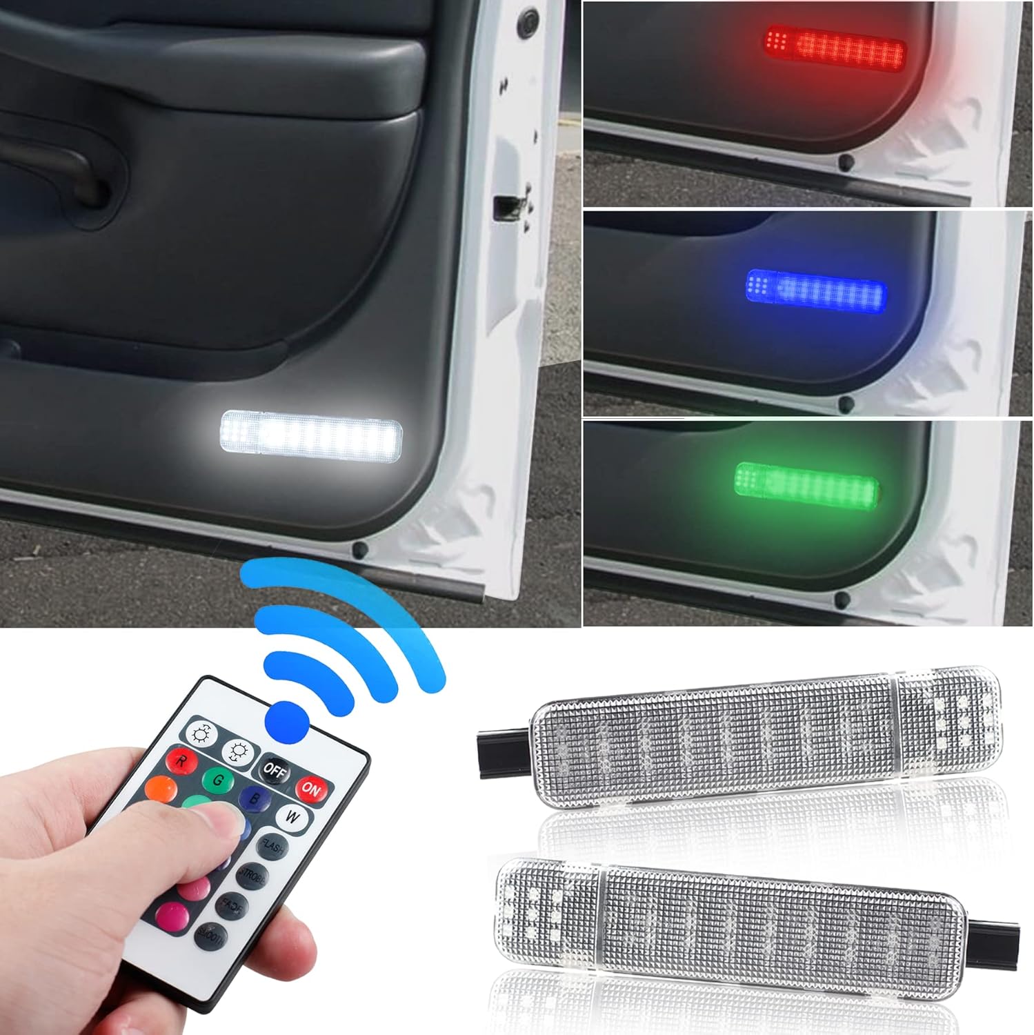 NDRUSH RGB LED Interior Door Panel Light for Silverado/Sierra