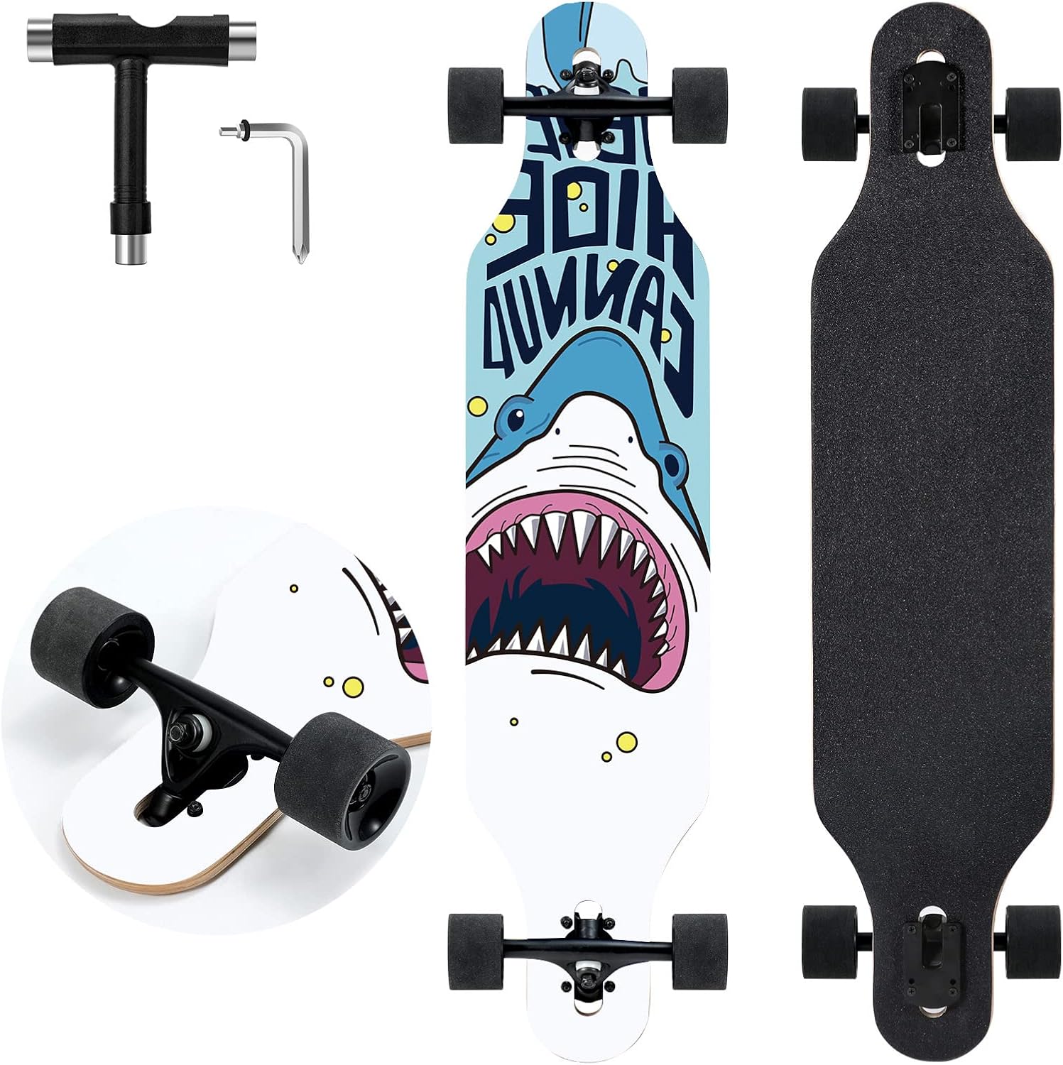 41 Inch Drop Through Longboard Complete for All Ages Fun