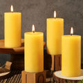 Natural Beeswax Pillar Candles for Long Lasting Home Use