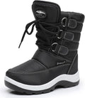 Apakowa Kids Girls Insulated Fur Winter Snow Boots - Warm, Water keeps