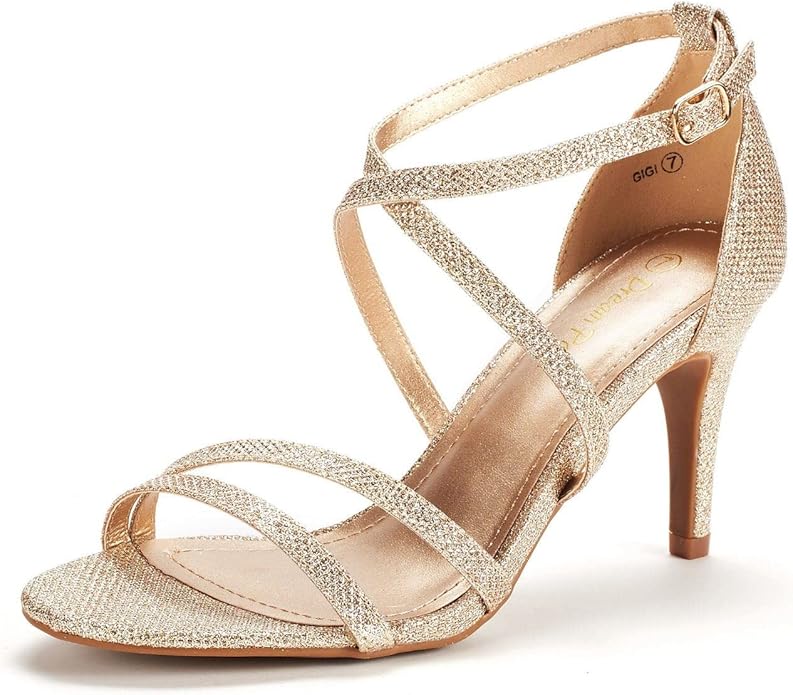 DREAM PAIRS Women's GIGI Fashion Stilettos Open Toe Pump Heels