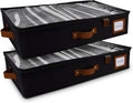 Under Bed Storage Containers 2pc - Large Flat Organizer for Clothes