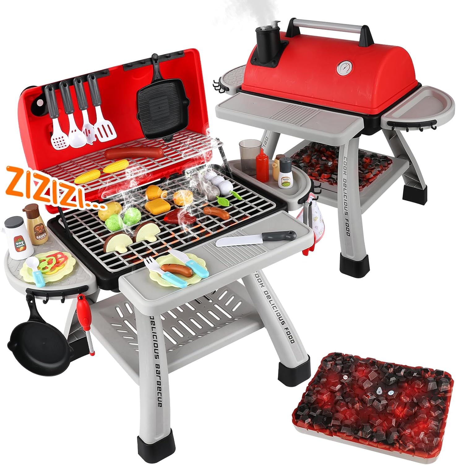 TOZI Kid's Grill Playset - Realistic Cooking Fun!