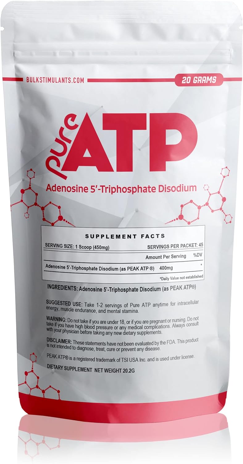 BulkStimulants Pure ATP Powder for Energy, Strength & Recovery