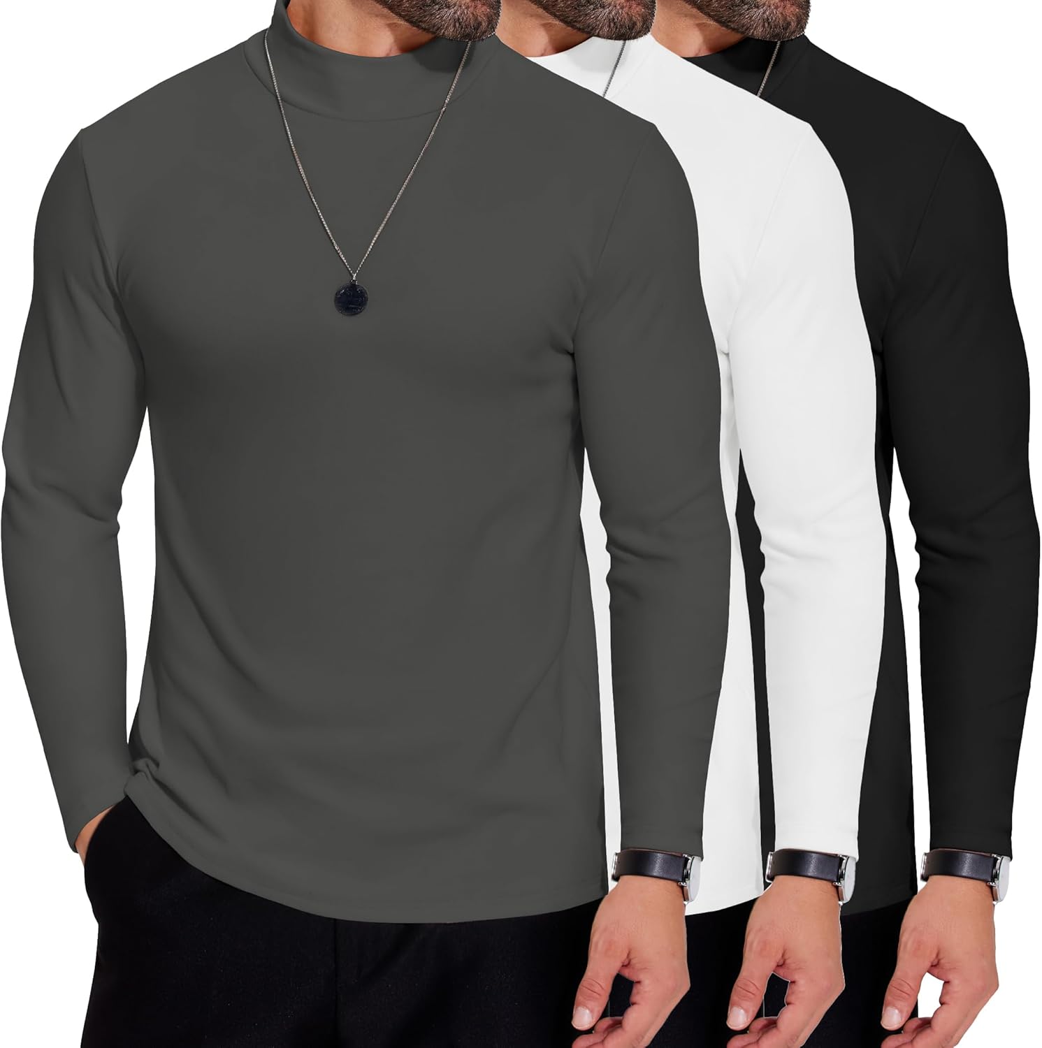 COOFANDY Mens Mock Neck Shirts for Ultimate Winter Comfort