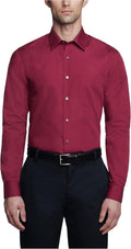 Fitted Poplin Men's Dress Shirt - Wrinkle Free Classic Look