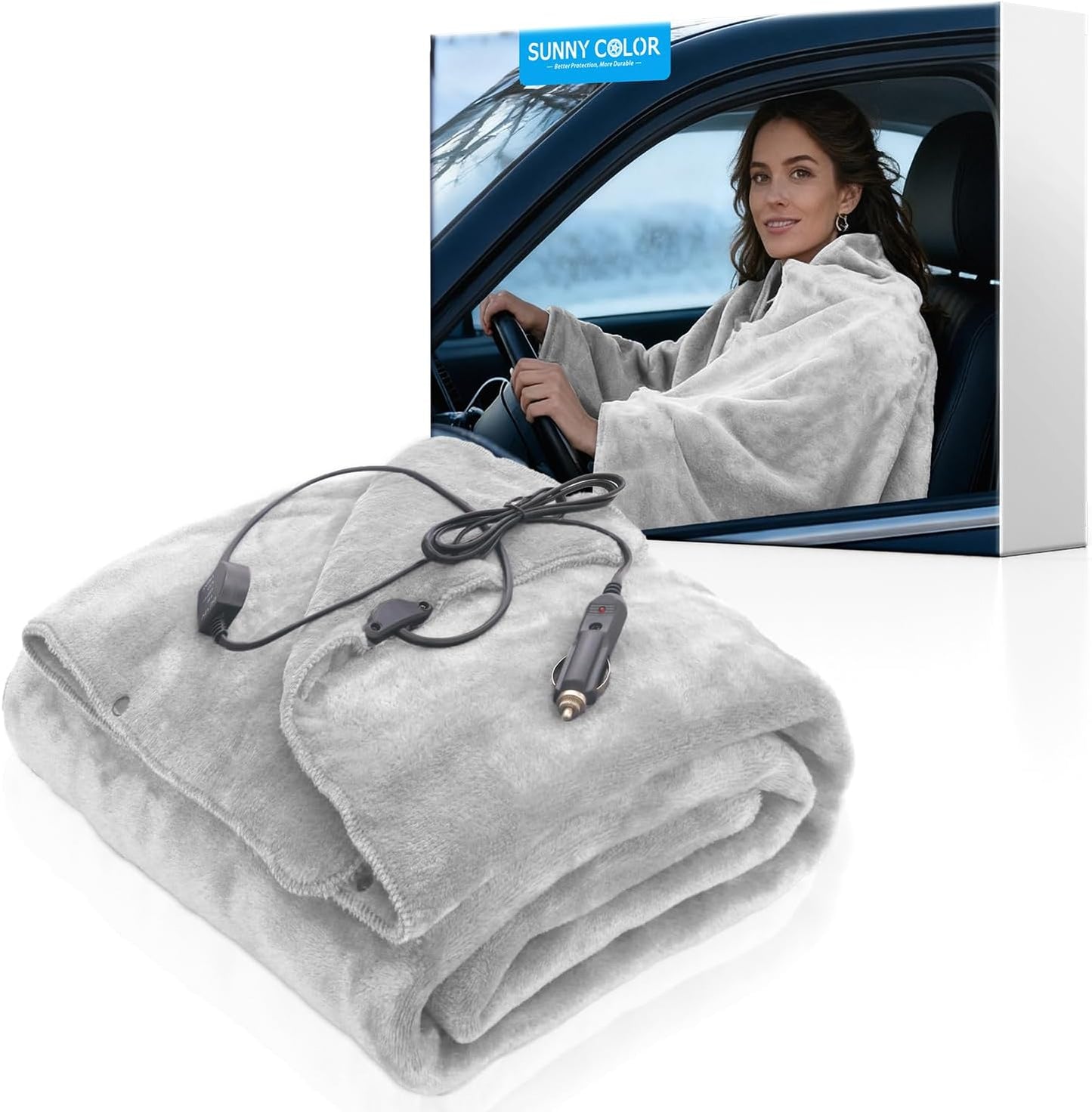 Wearable Car Electric Blanket for Cozy Travel and Camping