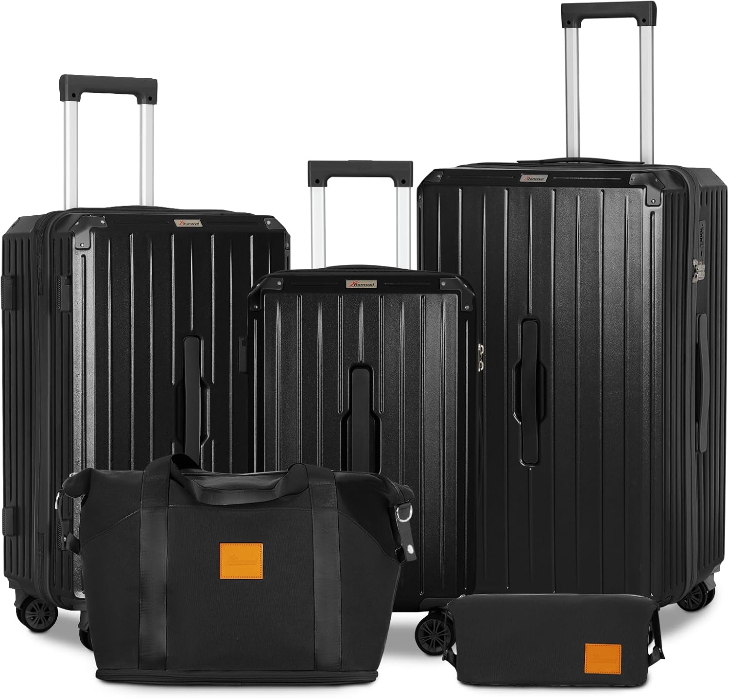 Romswi 5-Piece Luggage Set with Cup Holder and TSA Lock