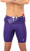 Men's Running Compression Shorts with 360 Waistband Storage - Secure