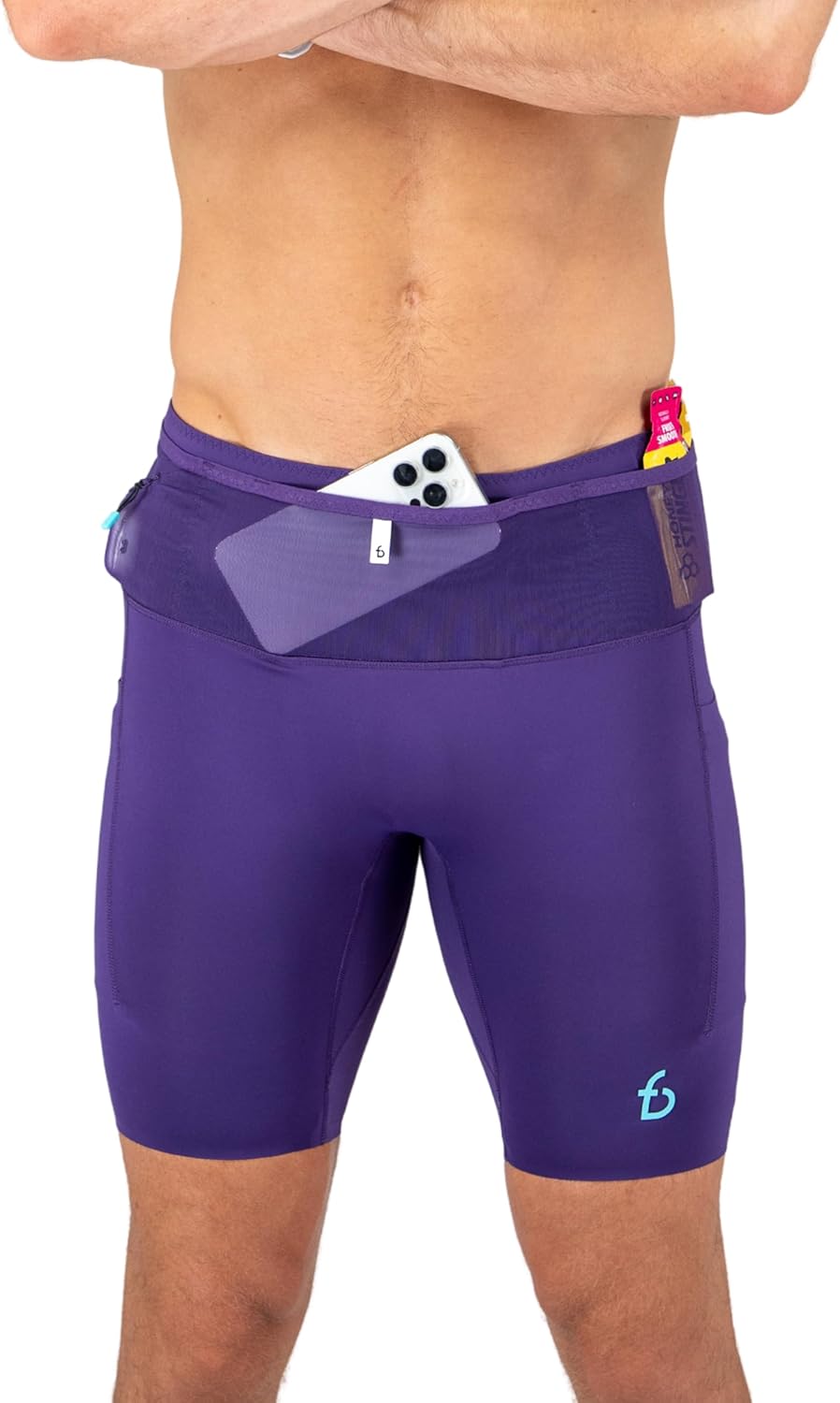 FlipBelt Men's Running Compression Shorts with Pockets for Comfort