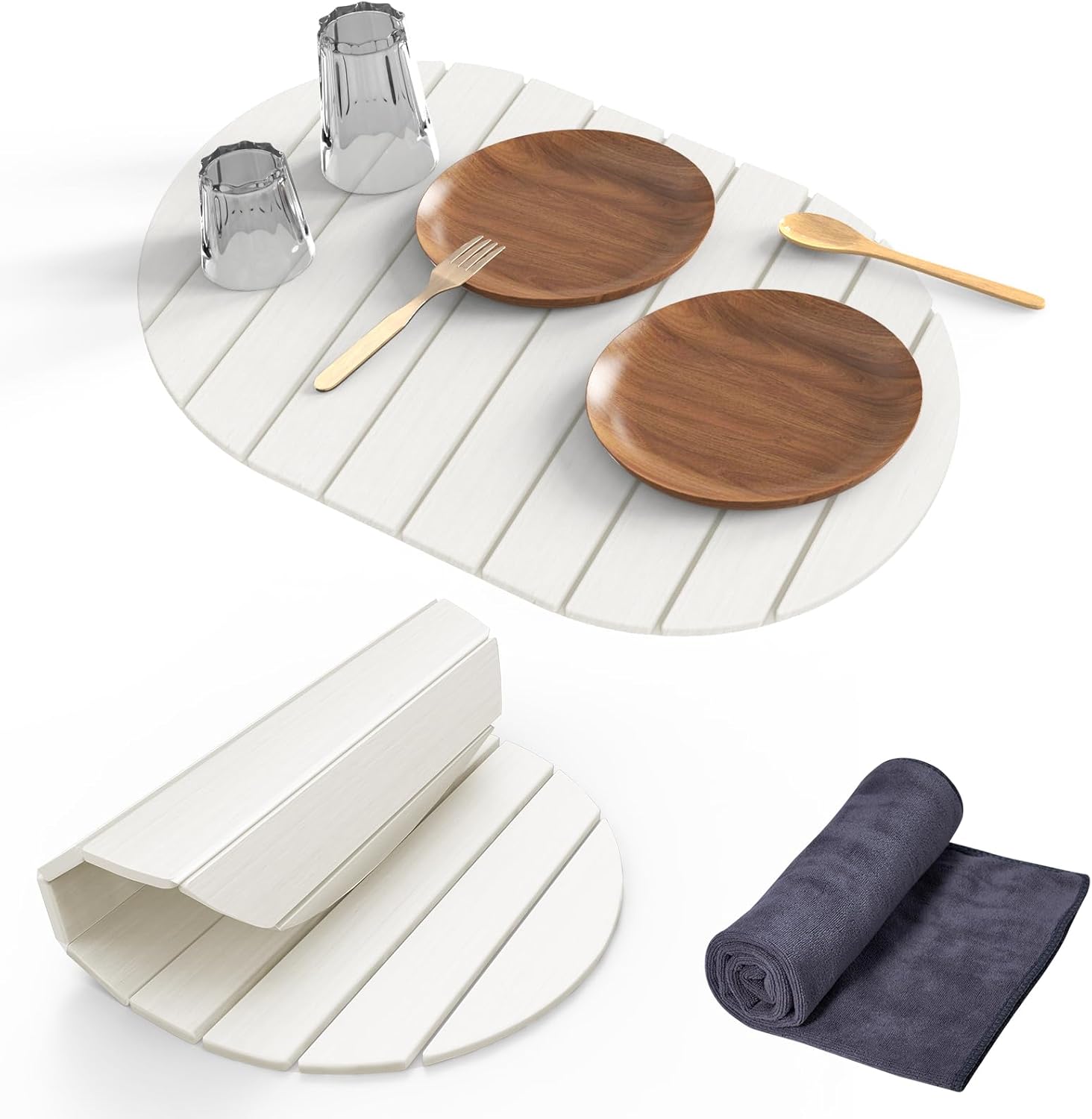 Stone Dish Drying Mat for Kitchen Counter - Versatile and Durable