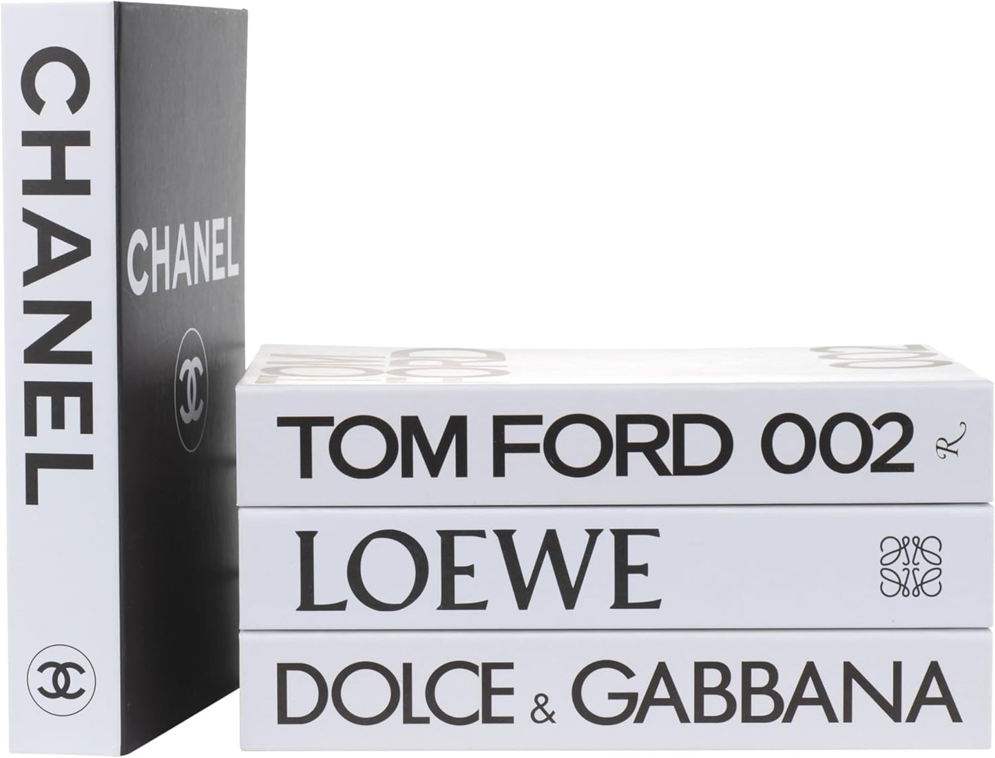 White Large Decorative Books for Home Decor - 4 PCS Set