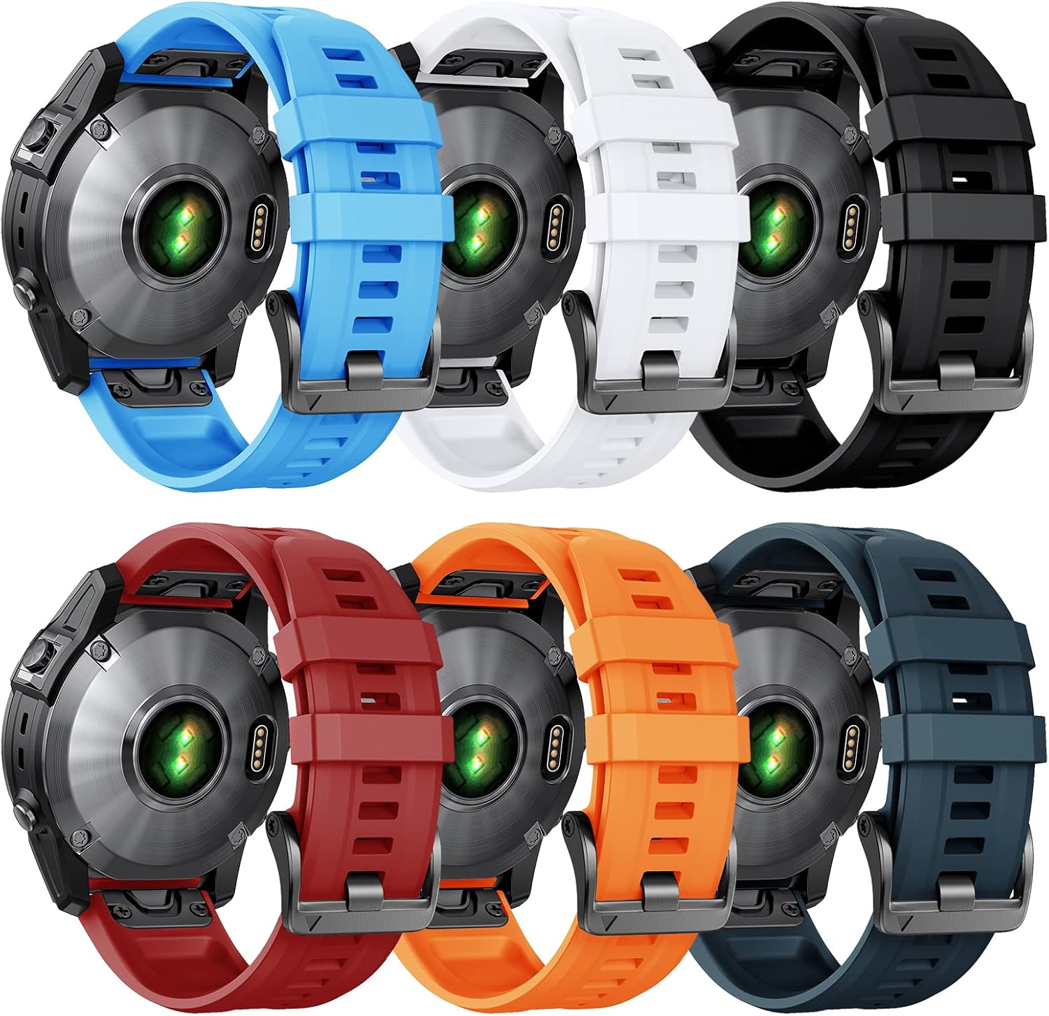 NotoCity 22mm Silicone Watch Band for Fenix 5/6/7/8 Models