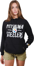 Ultra Game Women's NFL Official Super Soft Tie Neck Hoodie - Warm is