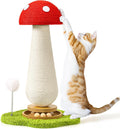 Cat Scratching Post Mushroom Cat Scratcher with Interactive Toys