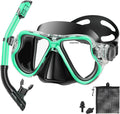 Snorkeling Gear for Adults Kids Dry Snorkel Set - Panoramic Mask