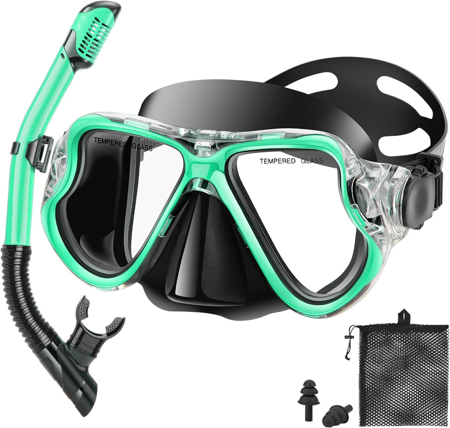 Panoramic Dry Snorkel Set with Anti-Leak Lens