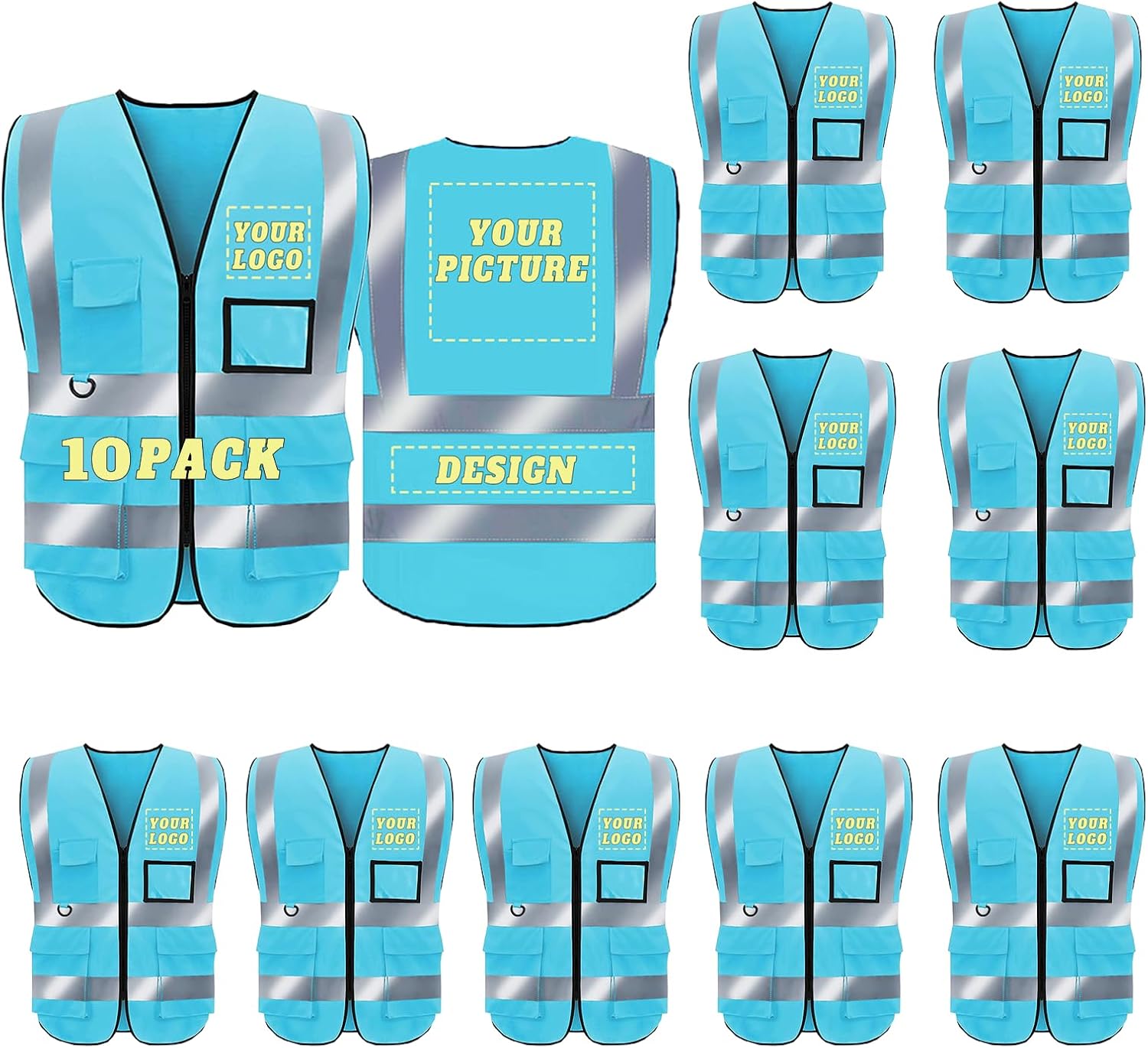 Custom Safety Vest High Visibility Reflective Workwear for All