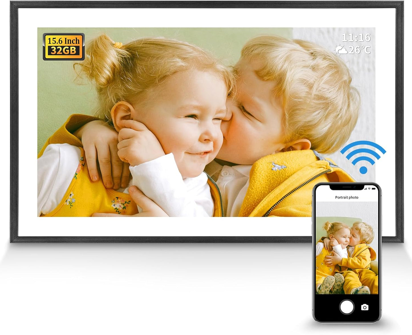 Digital Picture Frame 15.6 inch with WiFi and Touch Screen