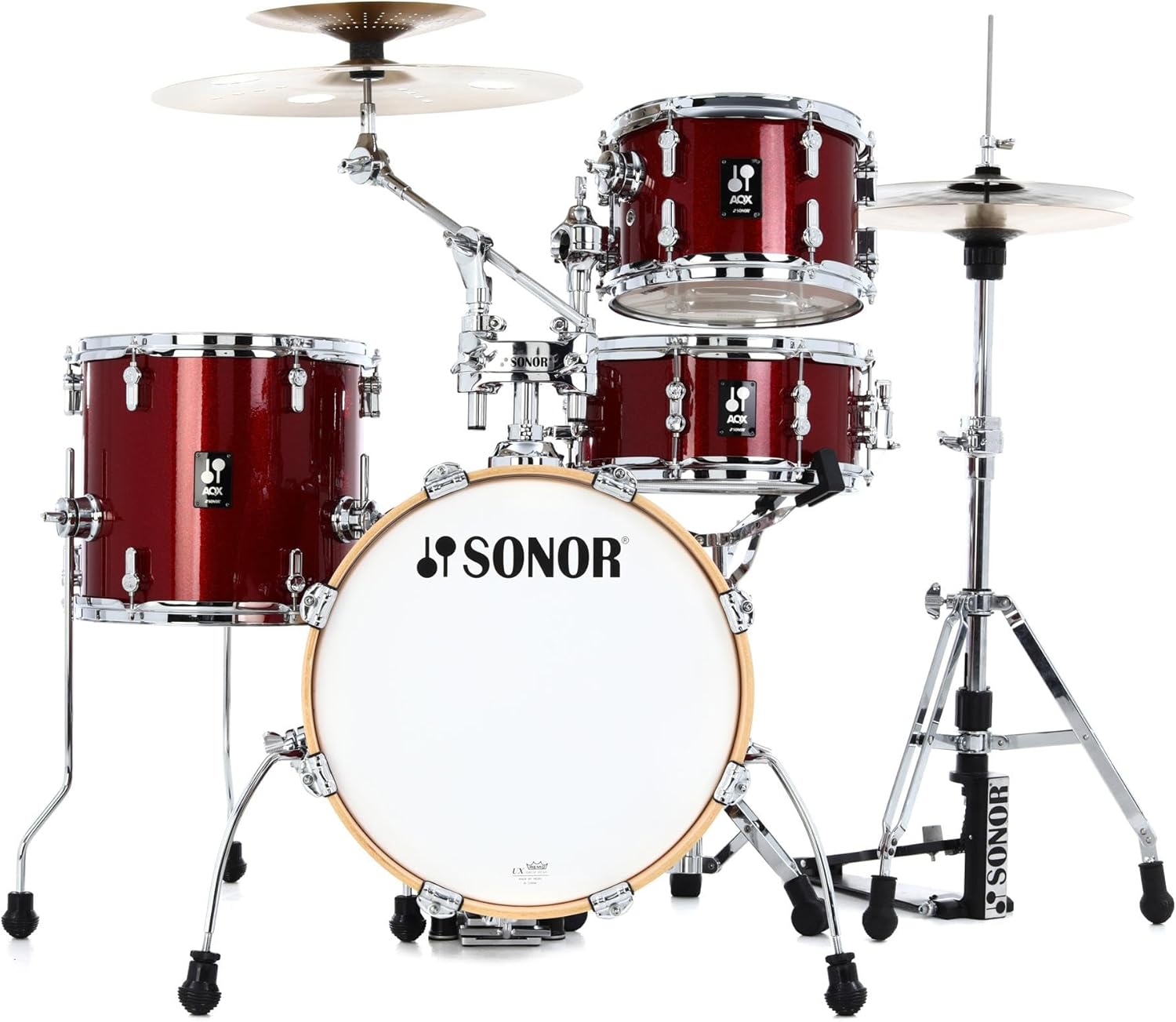 Sonor AQX Jungle 4-piece Shell Pack in Red Moon Sparkle Finish