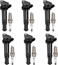 BDFHYK 6 Ignition Coil Pack UF554 with 6 Iridium Spark Plug 4469