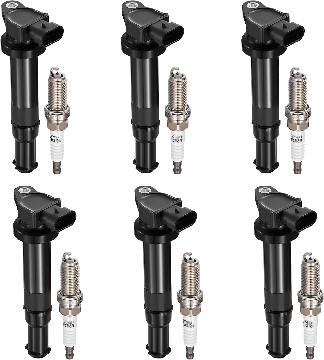 BDFHYK Ignition Coil Pack UF554 and Iridium Spark Plug 4469