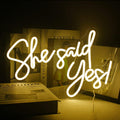 Gamerneon She Said Yes Neon Sign for Proposal Decor