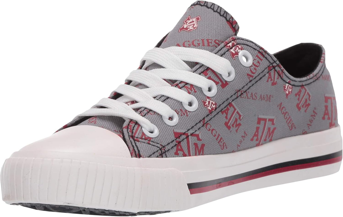 FOCO Women's NCAA College Team Logo Low Top Canvas Sneakers