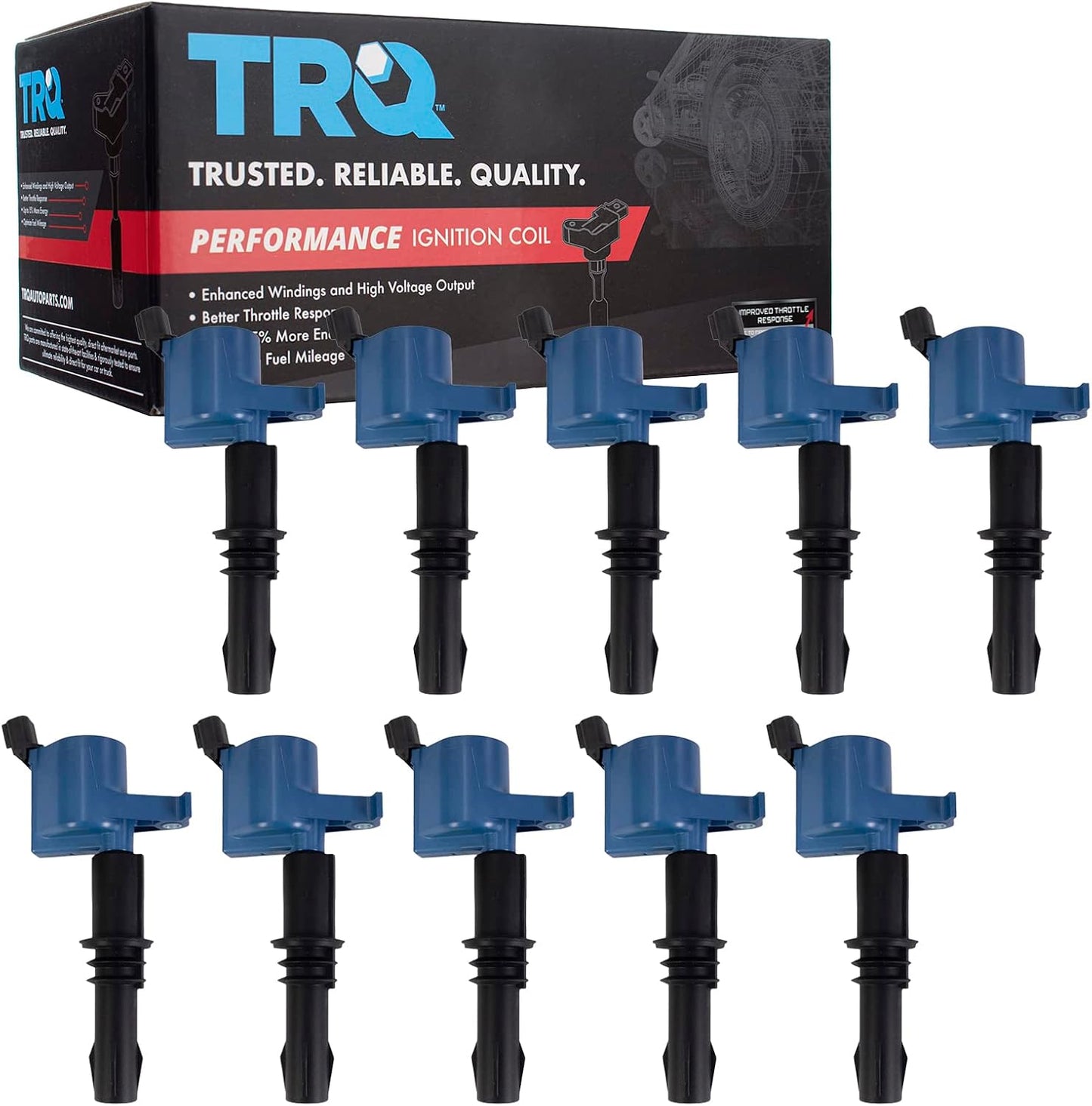 TRQ Ignition Coil Set for 2005-2008 Ford Super Duty Vehicles