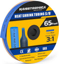 3:1 Heat Shrink Tubing 65ft Roll Blue - Marine Grade Waterproof