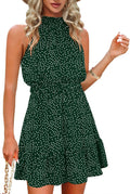 Summer Dress for Women Chiffon Halter Ruffle Romper - Flowy Fit Shoes